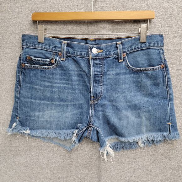 LEVI'S 501 WOMEN'S CUTOFF DENIM SHORTS, SIZE 30 - Picture 1 of 9
